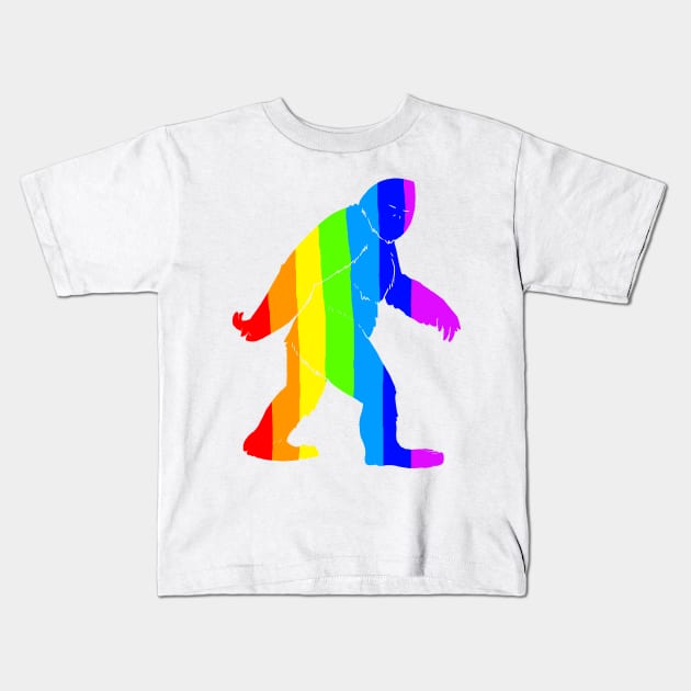 Pride Bigfoot Kids T-Shirt by ArtEnceladus